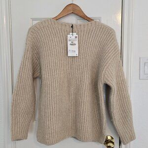 NWT - ZARA Cream Knit Sweater - Size XS - S